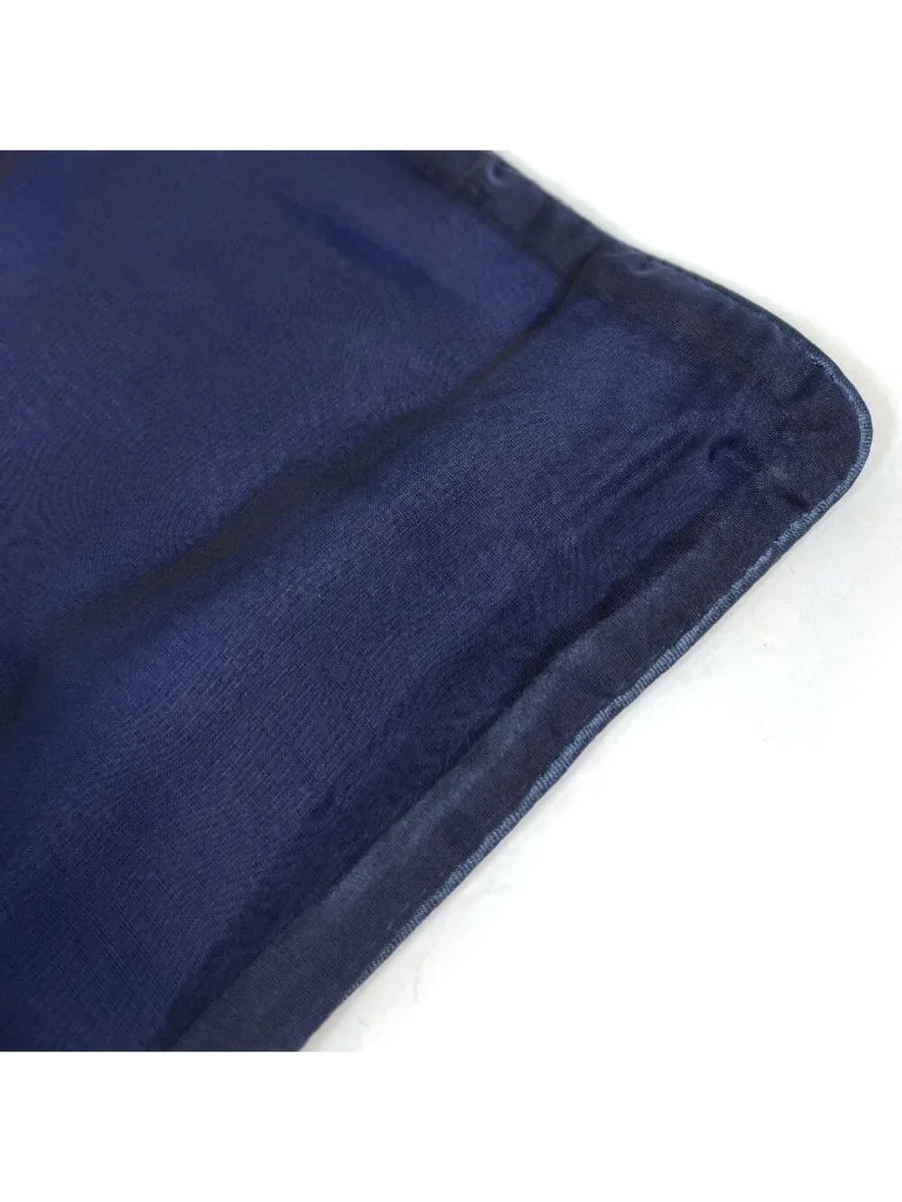 Louis Vuitton Shawl Monogram Echarpe Velvet Rayon Silk Navy Scarf
